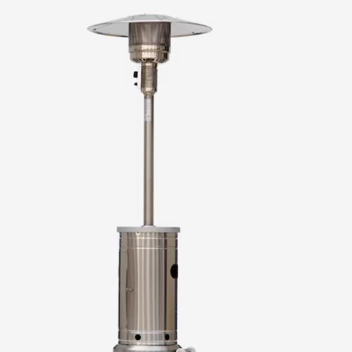 DALLAS LOCATION - Style Selections 48000-BTU Stainless Steel Stainless Steel Floorstanding Liquid Propane Patio Heater PALLET -(2 UNITS)