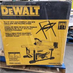 Dallas Location -  NEW- DEWALT 15 Amp Corded 8-1/4 in. Compact Jobsite Tablesaw with Compact Table Saw Stand