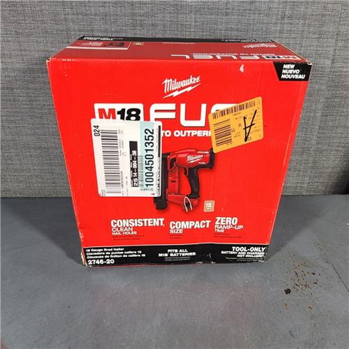 HOUSTON LOCATION - AS-IS Milwaukee M18 Fuel 18V Brushless 18-Gauge Brad Nailer 2746-20 (Bare Tool)