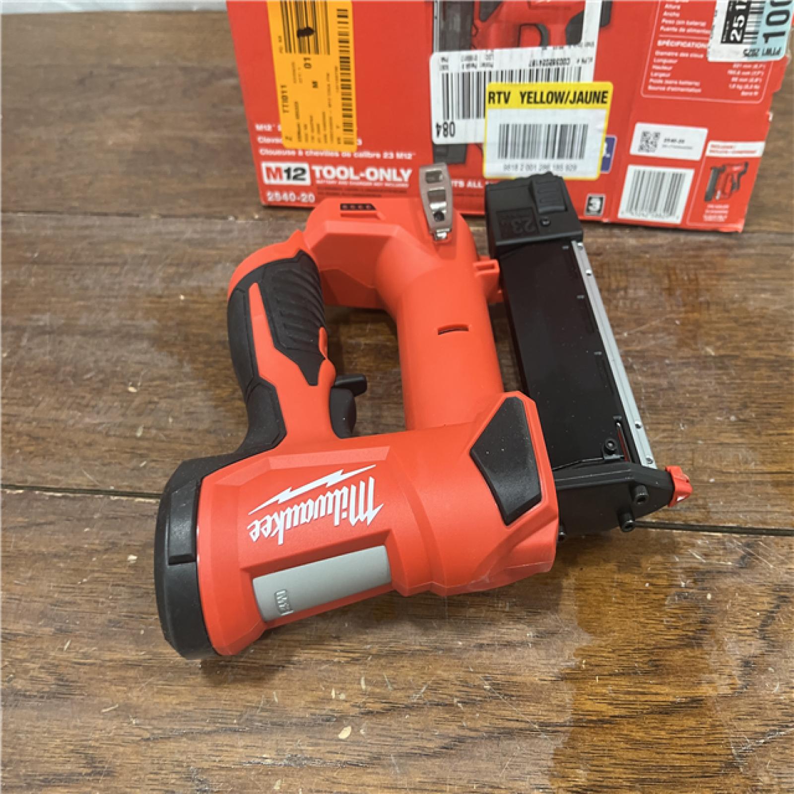 AS-ISMilwaukee 2540-20 12V 23 Gauge Cordless Pin Nailer (Tool Only)