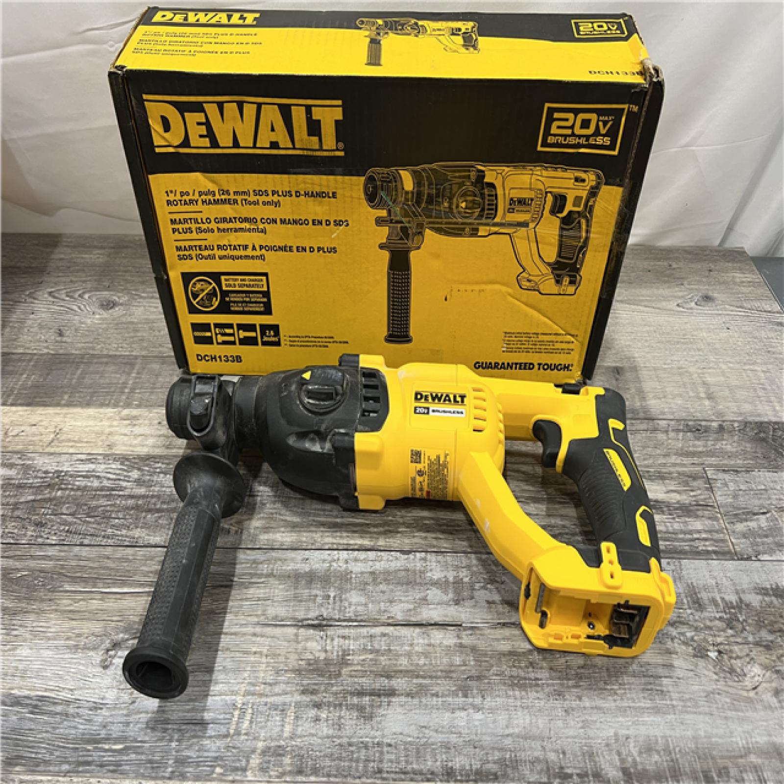 AS-IS DEWALT 20V MAX Cordless Brushless 1 in. SDS Plus D-Handle Concrete and Masonry Rotary Hammer (Tool Only)