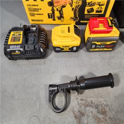 HOUSTON LOCATION - AS-IS (APPEARS LIKE NEW) DEWALT 20-Volt Lithium-Ion Cordless 3-Tool Combo Kit with FLEXVOLT 9 Ah and 20V 6 Ah Batteries and Charger