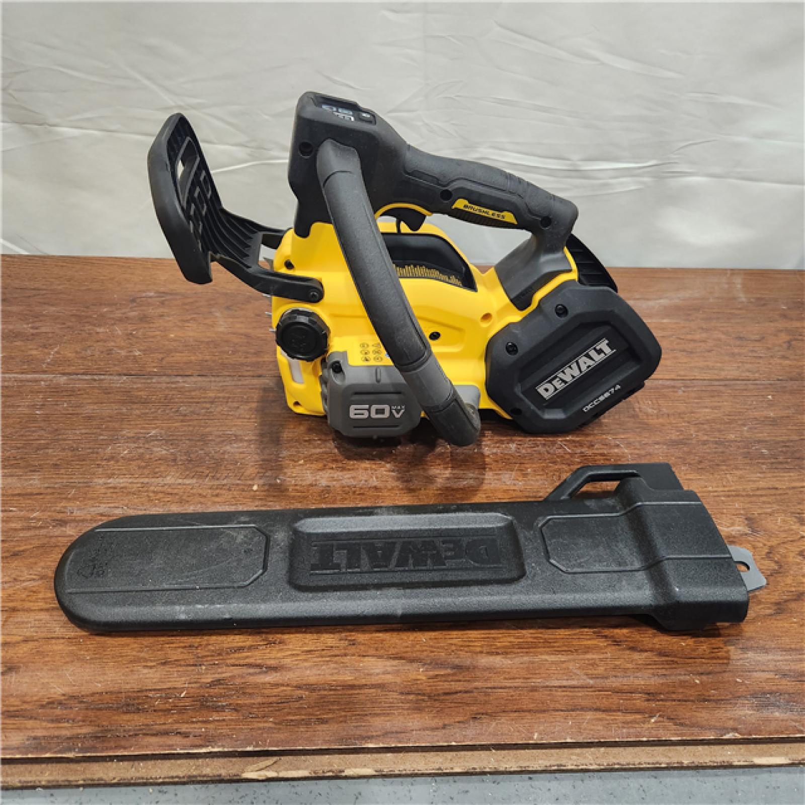 AS-IS FLEXVOLT 60V MAX 14 in. Cordless Battery Powered Top Handle Chainsaw Kit with (2) FLEXVOLT 3 Ah Batteries & Charger