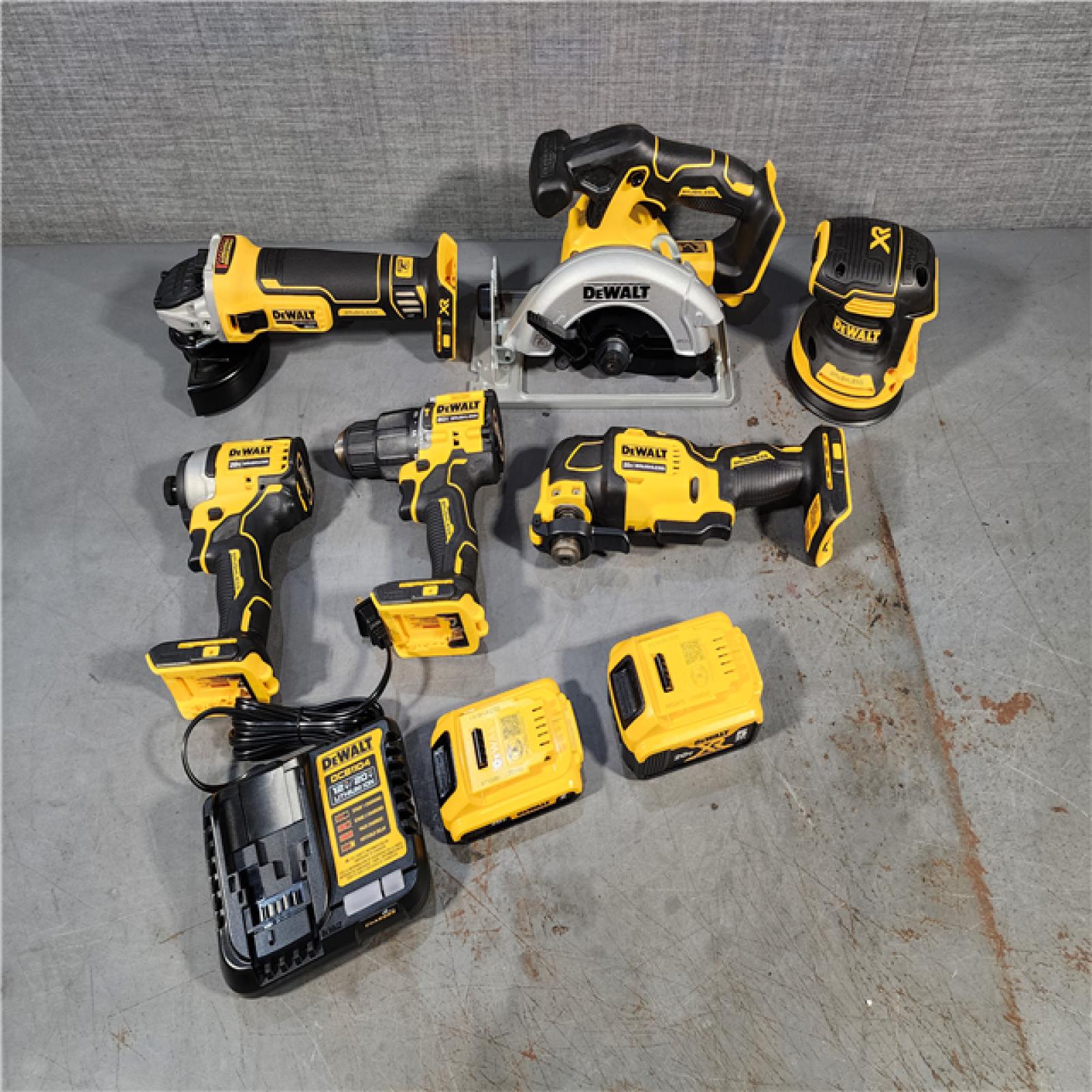 HOUSTON LOCATION - AS-IS Dewalt 20-Volt MAX ToughSystem Lithium-Ion 6-Tool Cordless Combo Kit