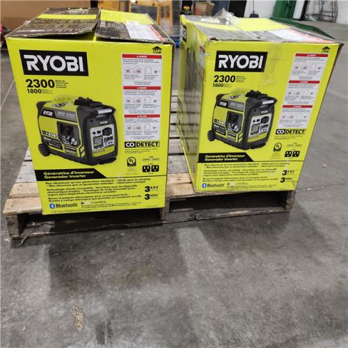 Dallas Location - As-Is RYOBI 2,300-Watt Gasoline Inverter Generator(Lot Of 2)