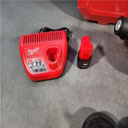 HOUSTON LOCATION - AS-IS M12 12-Volt Lithium-Ion Cordless Drain Cleaning Airsnake Air Gun Kit with (1) 2.0Ah Battery, Toilet Attachments