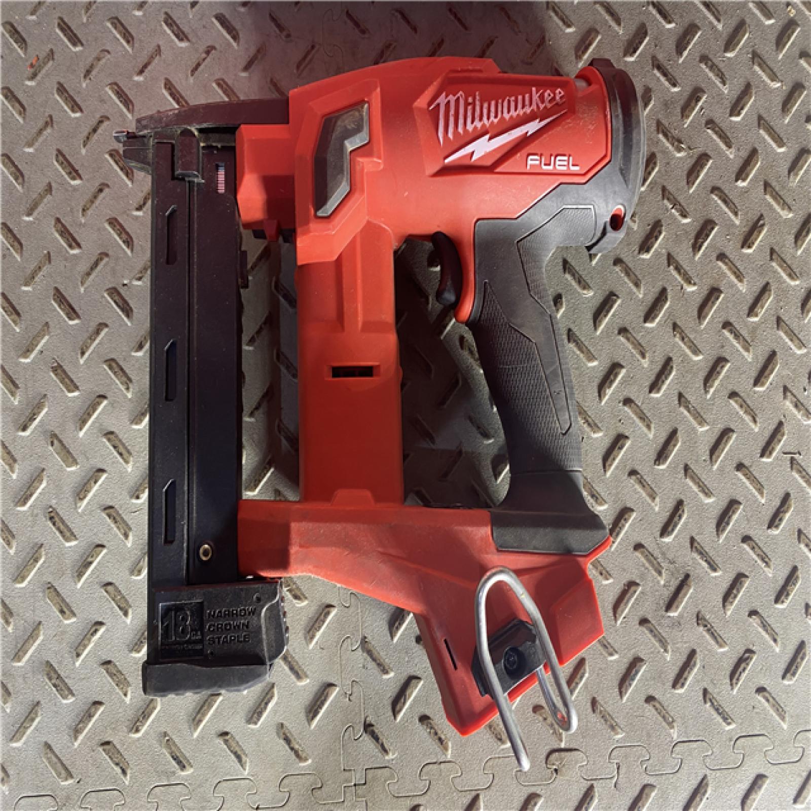 HOUSTON LOCATION - AS-IS M18 FUEL 18-Volt Lithium-Ion Brushless Cordless 18-Gauge 1/4 in. Narrow Crown Stapler (Tool-Only)