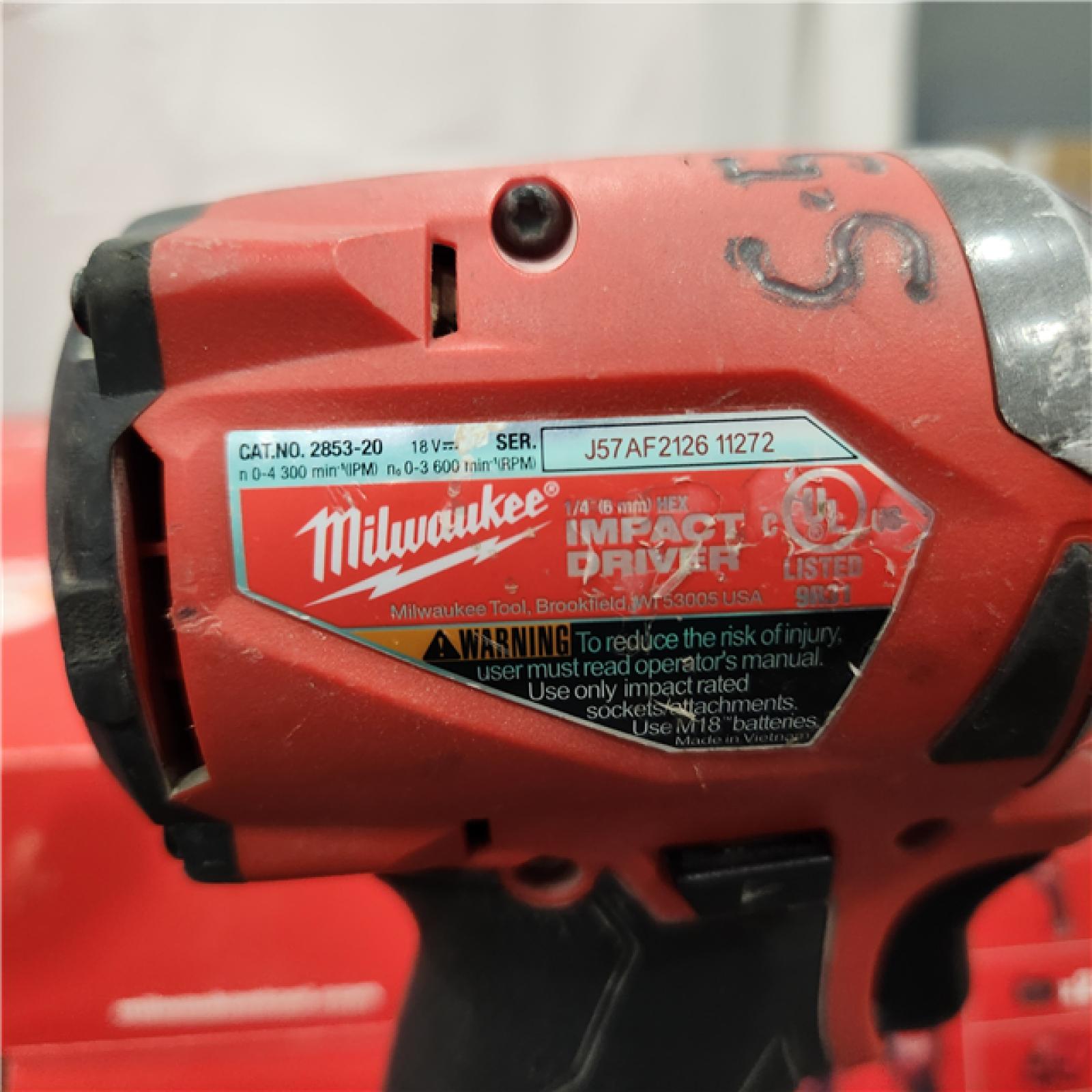 AS-IS Milwaukee M18 FUEL 18V Lithium-Ion Brushless Cordless Hammer Drill and Impact Driver Combo Kit (2-Tool) with 2 Batteries