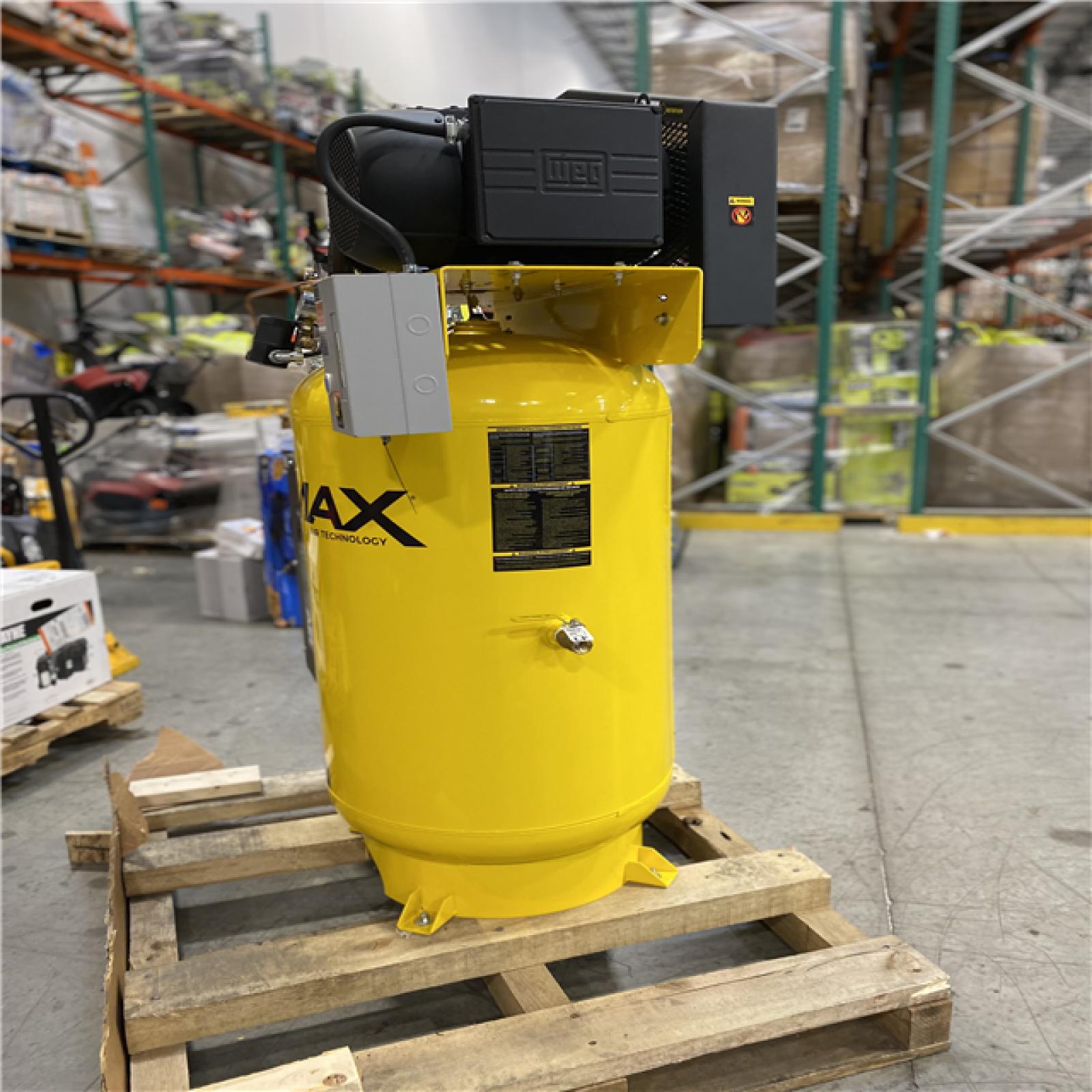 DALLAS LOCATION - EMAX 80 Gal. 7.5 HP 3-Cylinder 1-Phase 175 PSI Silent Air Electric Air Compressor with Isolator Pads and Auto Drain