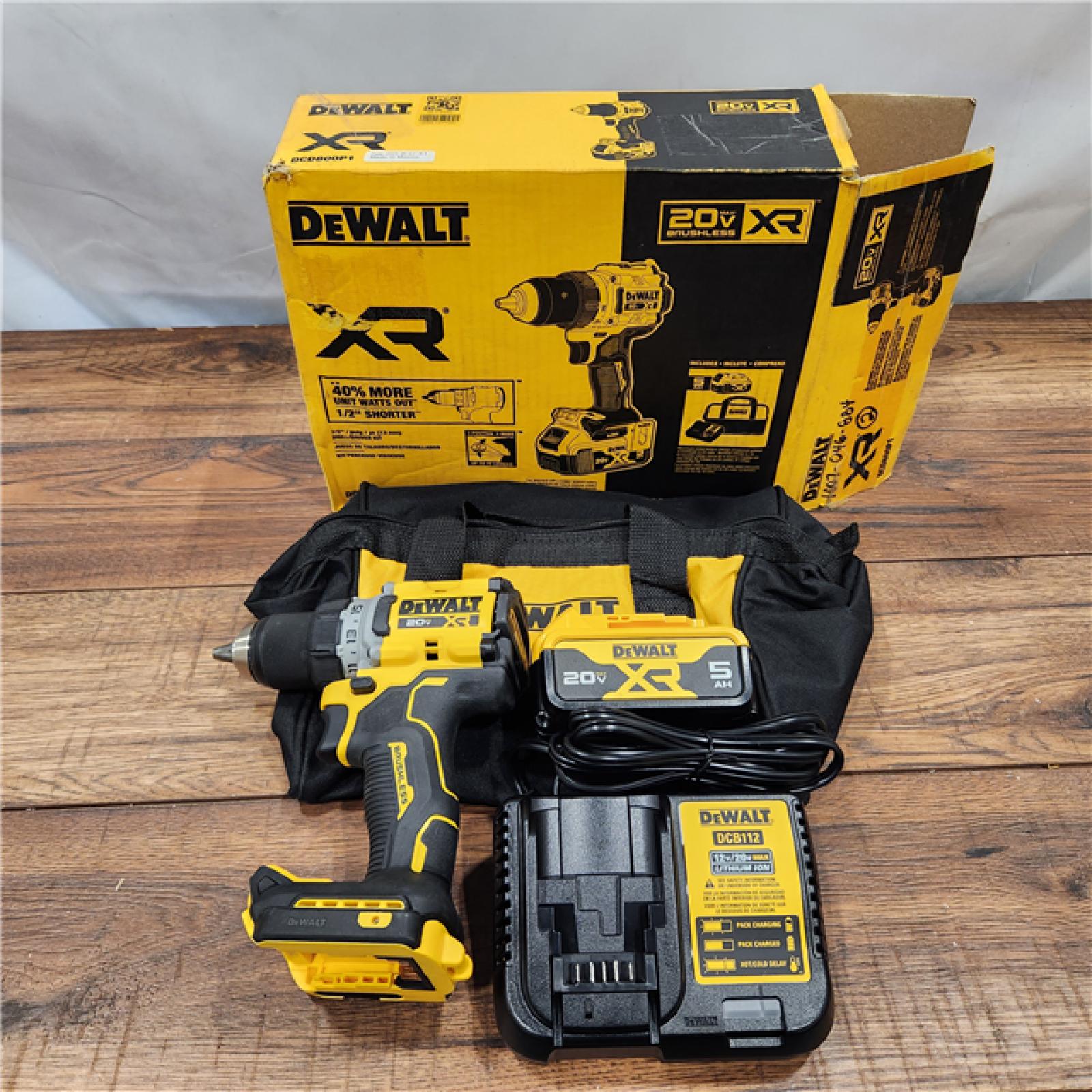 AS-IS DEWALT 20V MAX XR Brushless Cordless 1/2 Drill/Driver Kit