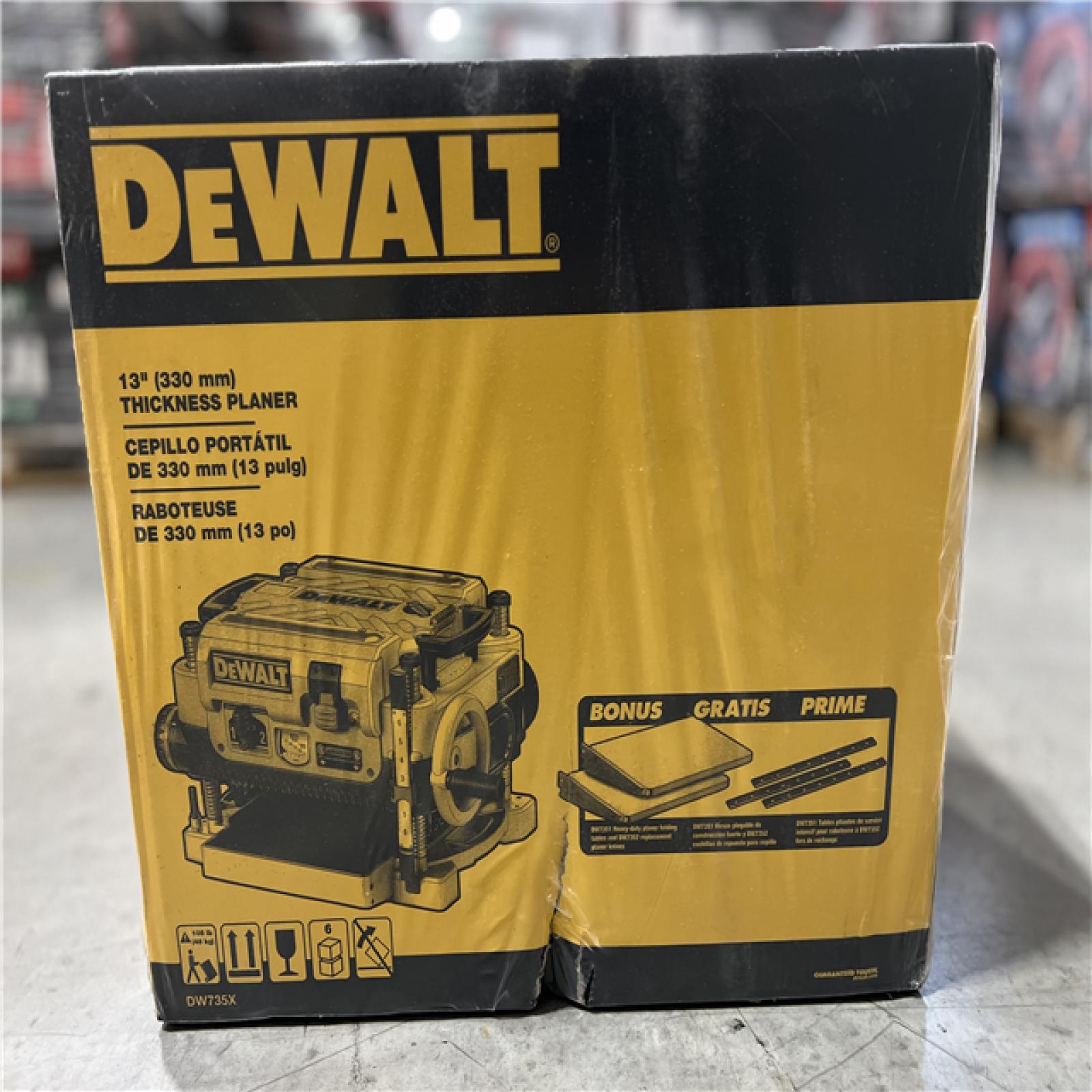 DALLAS LOCATION NEW! - DEWALT 15 Amp Corded 13 in. Heavy-Duty 2-Speed Bench Planer with (3) Knives, In Feed Table and Out Feed Table