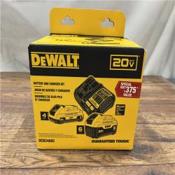 NEW - DEWALT 20V MAX Lithium-Ion 6.0Ah and 4.0Ah Battery and Charger Starter Kit