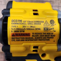 AS-IS DeWalt ATOMIC 20-Volt Lithium-Ion Cordless 1/2 in. Compact Hammer Drill with 3.0Ah Battery, Charger and Bag