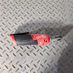 Houston location AS-IS MILUWAKEE M12 FUEL 12V Lithium-Ion Brushless Cordless High Speed 1/4 in. Ratchet (Tool-Only)