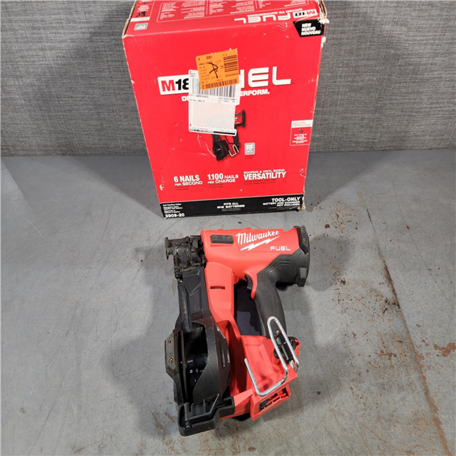 HOUSTON LOCATION - AS-IS M18 FUEL 18-Volt Lithium-Ion Brushless Cordless Coil Roofing Nailer (Tool Only)