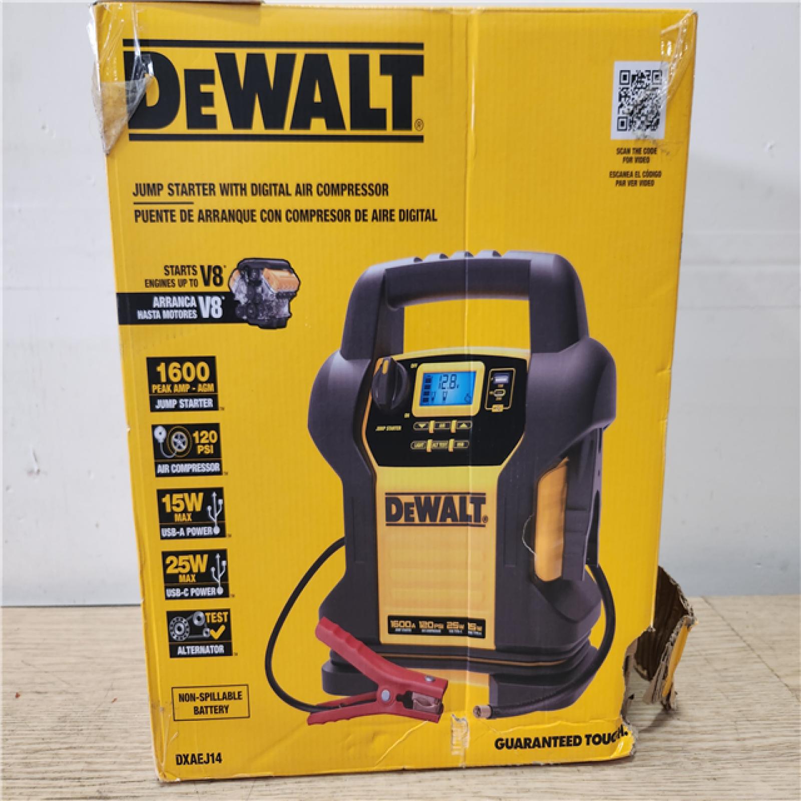 Phoenix Location DEWALT 1600 Peak Amp Jump Starter with Digital Compressor and USB Power Bank