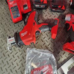 HOUSTON LOCATION - AS-IS M18 18-Volt Lithium-Ion Brushless Cordless Combo Kit (4-Tool) with 2-Batteries, 1-Charger and Tool Bag