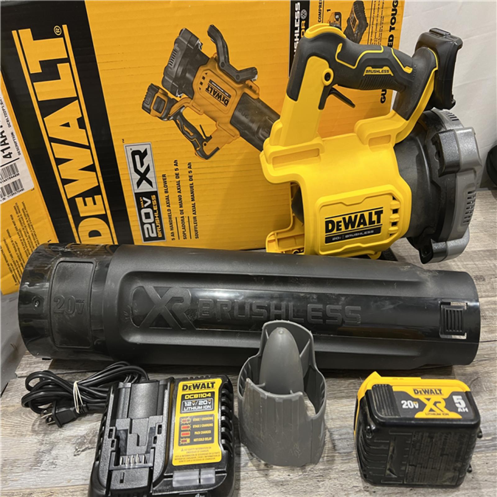 AS-IS DEWALT 20V MAX Brushless Cordless Handheld Axial Leaf Blower Kit