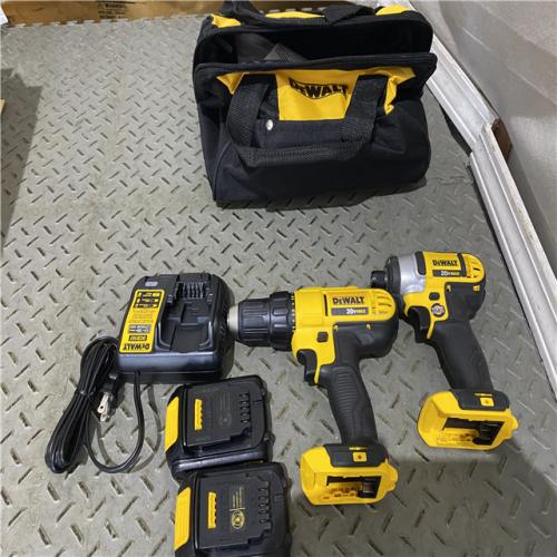 Houston location AS-IS DeWALTÂ® 20V MAX Cordless Drill Driver/Impact Driver Combo Kit 1.3 Ah Lithium Ion