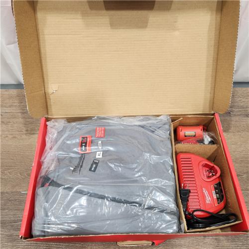 AS-IS Milwaukee M12 12-Volt Cordless Gray Heated Jacket Hoodie Kit (X-Large)