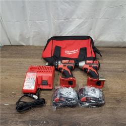 LIKE NEW! Milwaukee M18 18V Cordless Brushed 2 Tool Drill/Driver and Impact Driver Kit