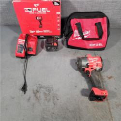 HOUSTON LOCATION - AS-IS Milwaukee M18 1/2 in. Cordless Brushless High Torque Impact Wrench Kit (Battery & Charger)