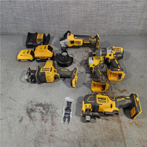 HOUSTON LOCATION - AS-IS DEWALT 5 TOOL COMBO KIT W/ (2) BATTERY & CHARGER