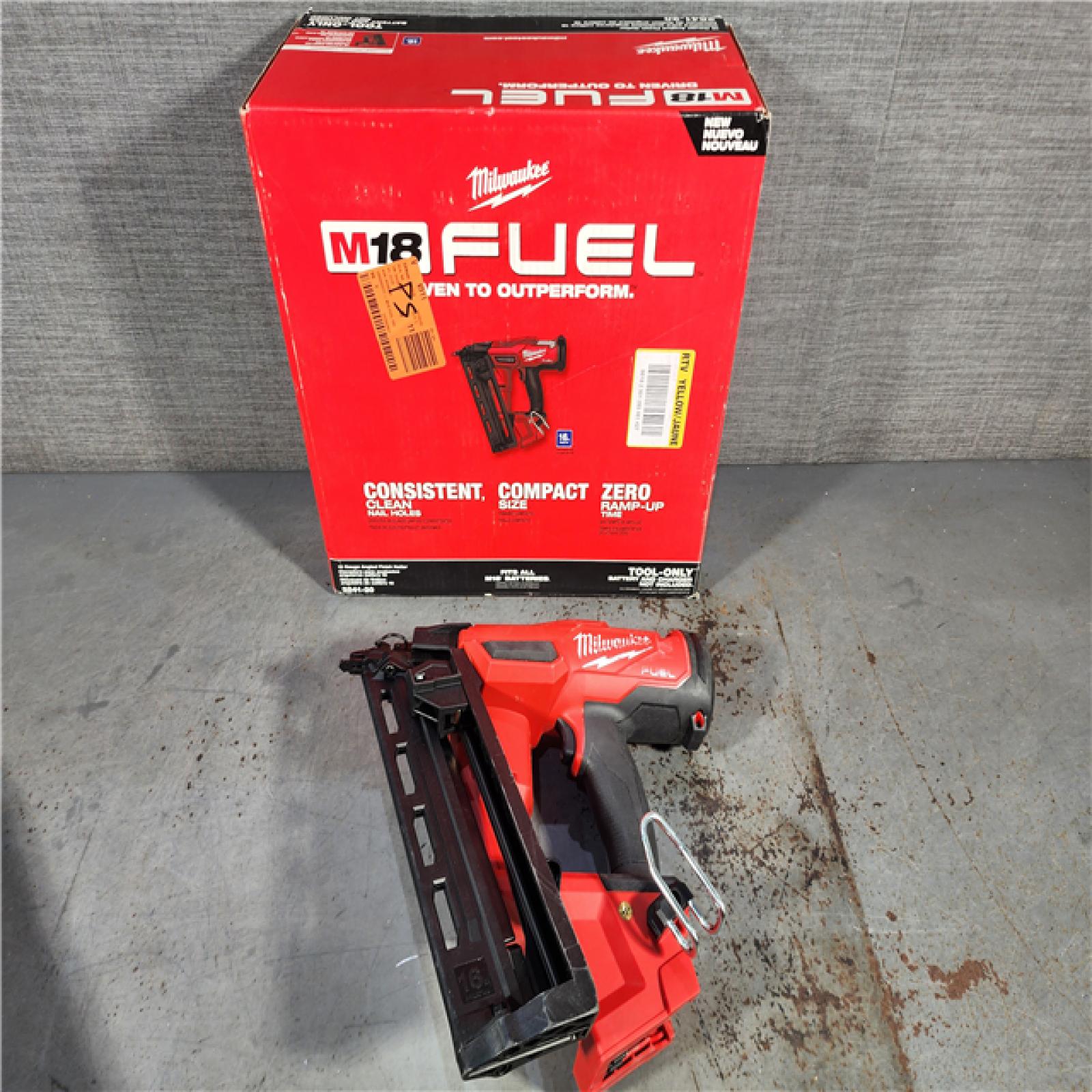 HOUSTON LOCATION - AS-IS Milwaukee 2841-20 18V Cordless Gen II 16 Gauge Angled Finish Nailer (Tool Only)