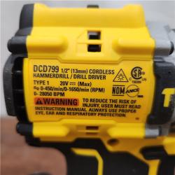 AS-IS DEWALT ATOMIC 20-Volt Lithium-Ion Cordless 1/2 in. Compact Hammer Drill with 3.0Ah Battery, Charger and Bag