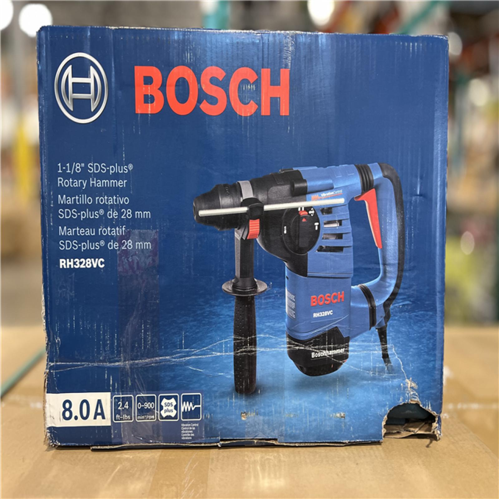 NEW! - Bosch 8 Amp 1-1/8 in. Corded Variable Speed SDS-Plus Concrete/Masonry Rotary Hammer Drill with Depth Gauge and Carrying Case