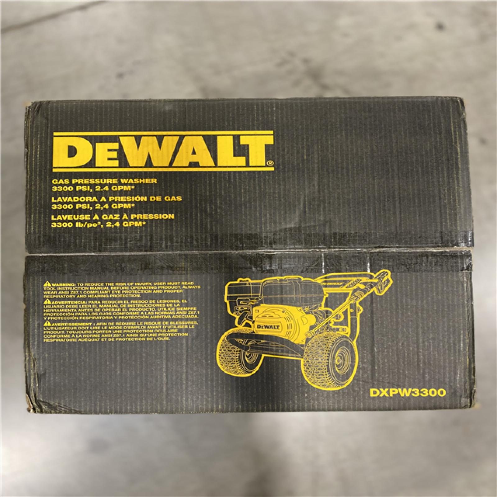 DALLAS LOCATION NEW DEWALT 61147S 3300 PSI 2.4 GPM Gas Cold