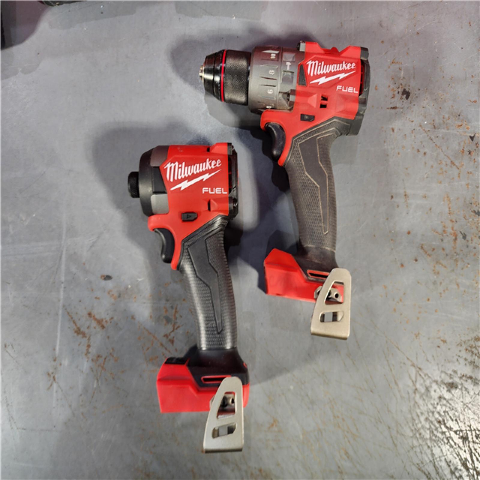 HOUSTON LOCATION - AS-IS Milwaukee M18 FUEL 18V Lithium-Ion Brushless Cordless Hammer Drill and Impact Driver Combo Kit (2-Tool) with 2 Batteries