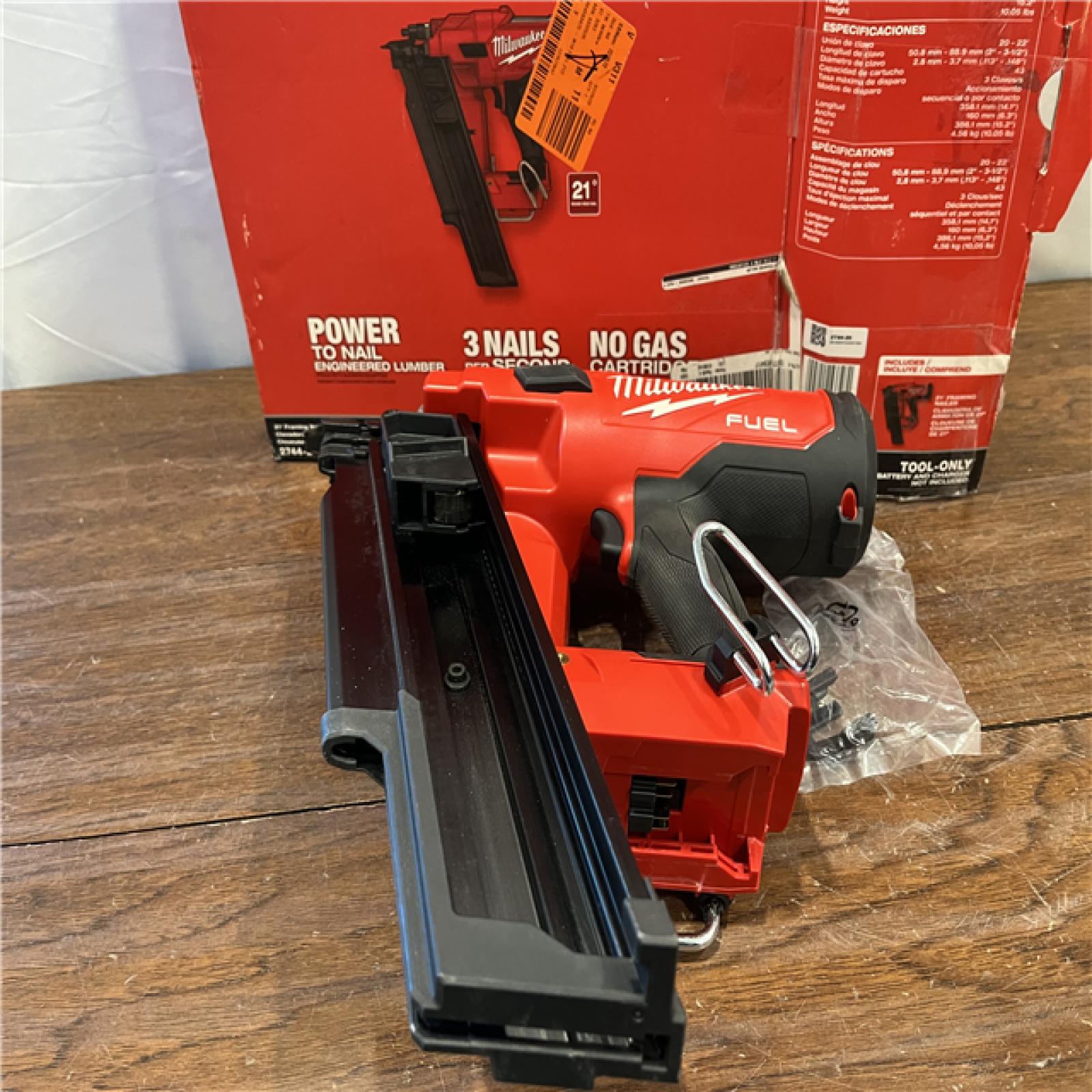 AS-ISMilwaukee 2744-20 M18 FUEL 3-1/2 in. 18-Volt 21-Degree Lithium-Ion Brushless Cordless Framing Nailer (Tool-Only) (Refurbished)