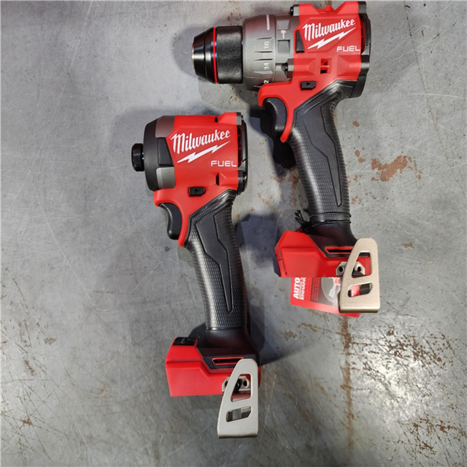 HOUSTON LOCATION - AS-IS (APPEARS LIKE NEW) Milwaukee M18 FUEL 18V Lithium-Ion Brushless Cordless Hammer Drill and Impact Driver Combo Kit (2-Tool) with 2 Batteries