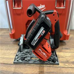 AS IS Milwaukee 2831-21 M18 FUEL 18-Volt Lithium-Ion Brushless Cordless 6-1/2 in. Plunge Track Saw PACKOUT Kit with One 6.0 Ah Battery