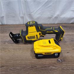 AS-IS ATOMIC 20V MAX Cordless Brushless Compact Reciprocating Saw, (1) 5.0Ah Battery, Charger, and Bag