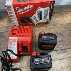 AS-IS Milwaukee M18 18-Volt Lithium-Ion XC Starter Kit with Two 5.0Ah Batteries / Charger (48-59-1852B)