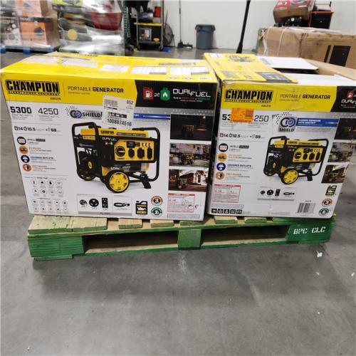 Dallas Location - As-Is Champion Power Equipment 4250W Dual Fuel Generator(Lot Of 2)