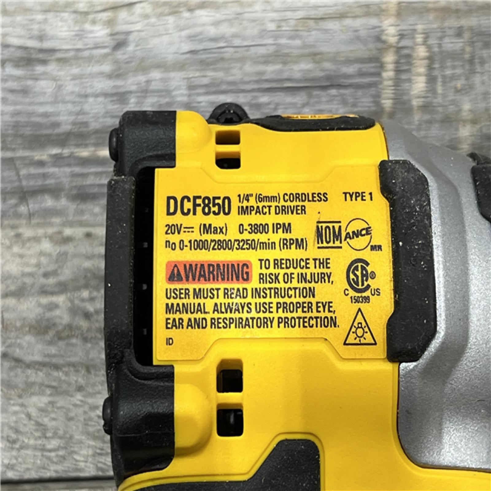 AS-IS DEWALT 20V MAX XR Cordless Drill/Driver, ATOMIC Impact Driver 2 Tool Combo Kit, (2) 2.0Ah Batteries, Charger, and Bag