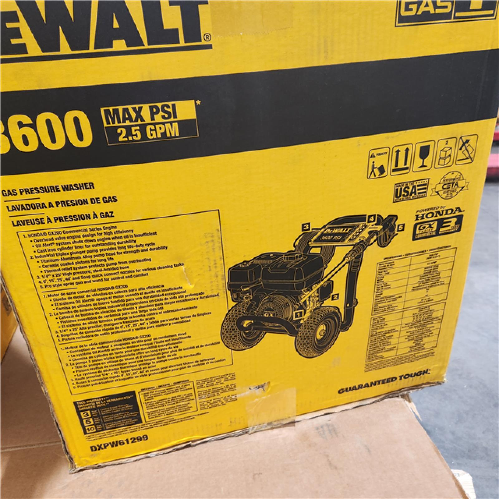 Dallas Location - As-Is DeWalt DXPW61299 3600 PSI Gas Pressure Washer