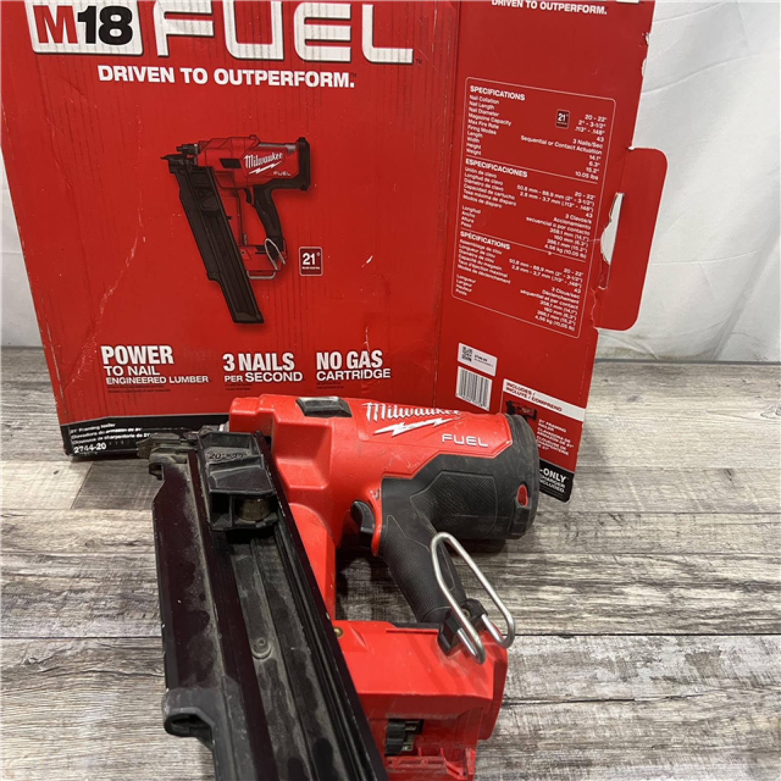 AS-IS Milwaukee 2744-20 M18 FUEL 21-Degree Cordless Framing Nailer (Tool Only)