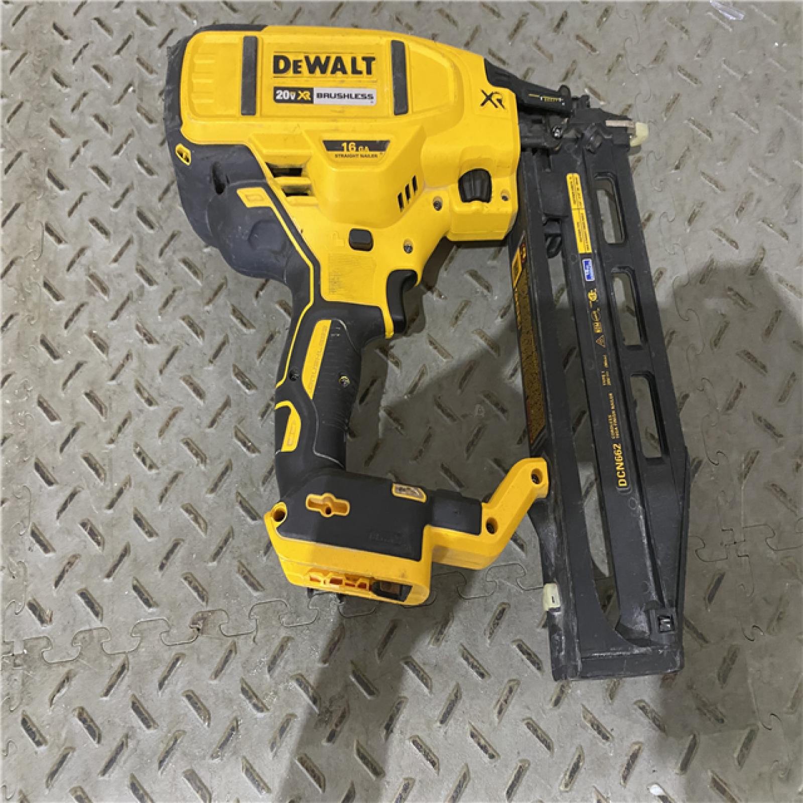 Houston location AS-IS DEWALT 20V MAX XR 16-Gauge Lithium-Ion Cordless Finish Nailer (Tool Only)