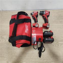 Phoenix Location NEW Milwaukee M18 18V Lithium-Ion Brushless Cordless Compact Drill/Impact Combo Kit (2-Tool) w/(2) 2.0 Ah Batteries, Charger & Bag