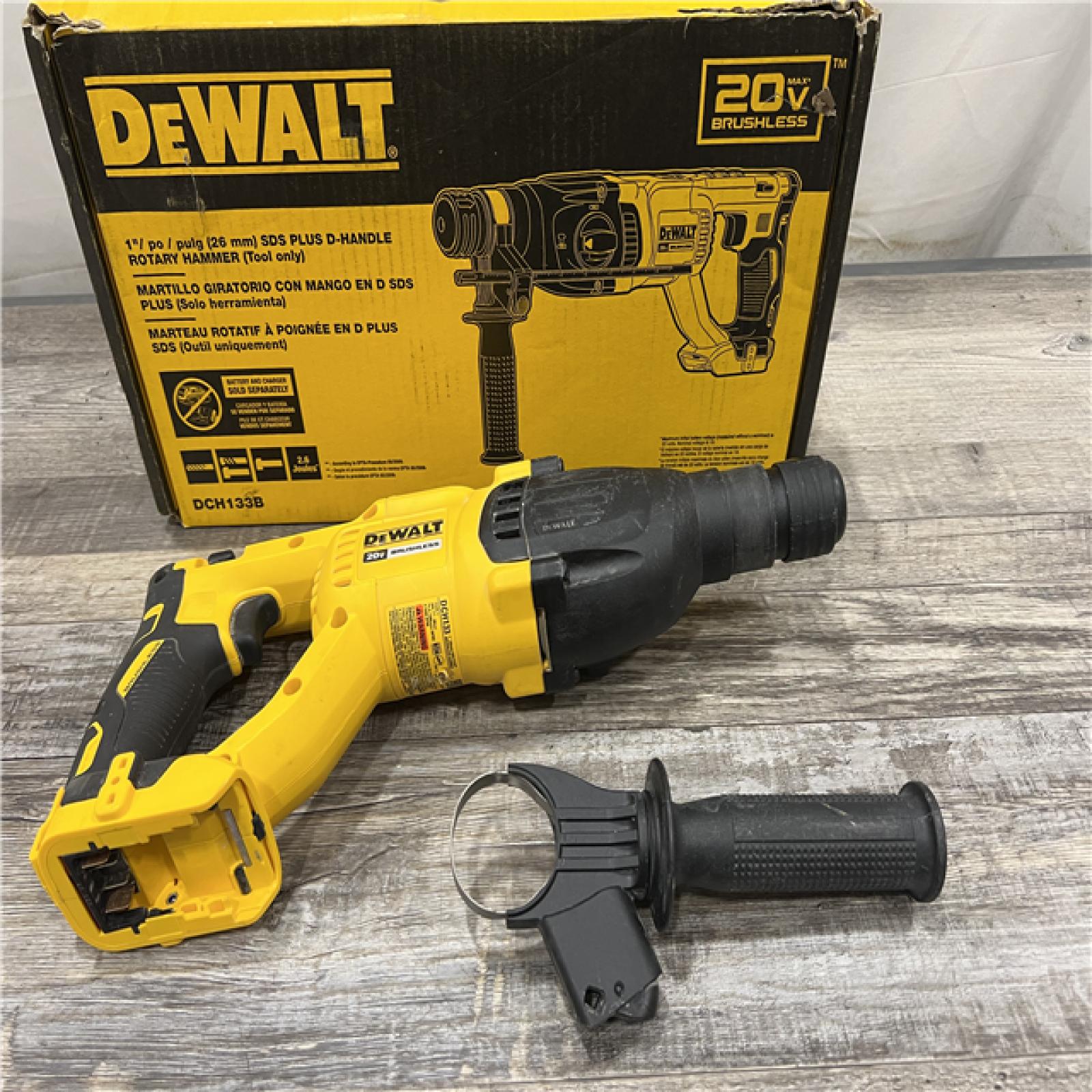 AS-IS DEWALT 20V MAX Cordless Brushless 1 in. SDS Plus D-Handle Concrete and Masonry Rotary Hammer (Tool Only)