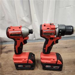 AS-IS Milwaukee M18 FUEL 18V Lithium-Ion Brushless Cordless Hammer Drill and Impact Driver Combo Kit (2-Tool) with 2 Batteries