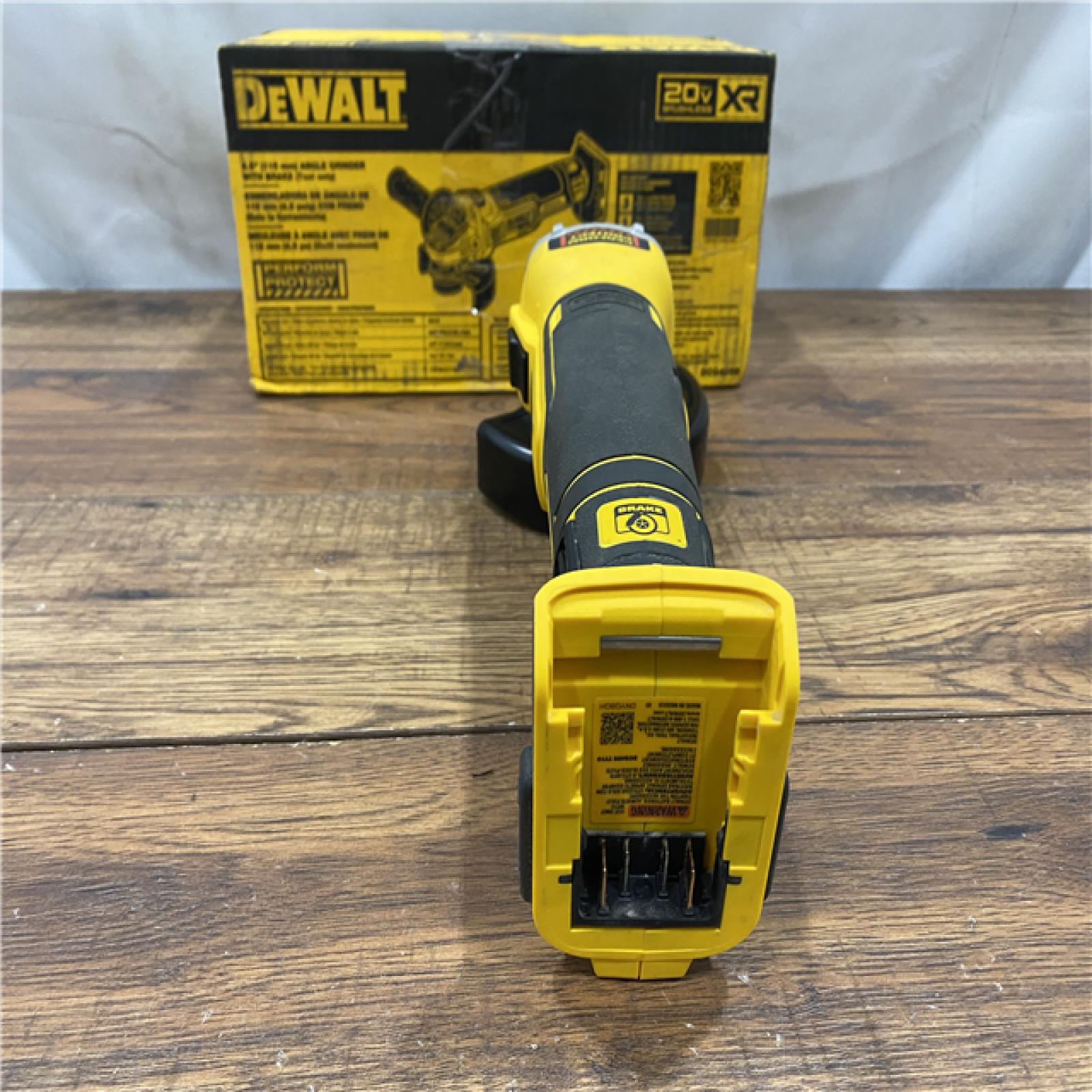 AS IS DeWalt DCG405B 20V Max XR 4.5-Inch Slide Switch Small Angle Grinder (Tool Only)