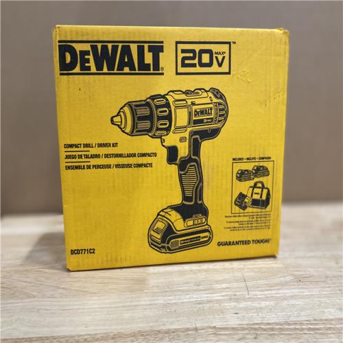 NEW! - DEWALT 20V MAX Cordless 1/2 in. Drill/Driver, (2) 20V 1.3Ah Batteries, Charger and Bag