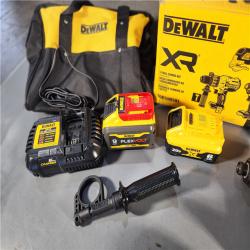 HOUSTON LOCATION - AS-IS (APPEARS LIKE NEW) DEWALT 20-Volt Lithium-Ion Cordless 3-Tool Combo Kit with FLEXVOLT 9 Ah and 20V 6 Ah Batteries and Charger