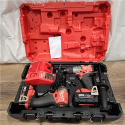 AS-IS Milwaukee M18 FUEL 18V Lithium-Ion Brushless Cordless Hammer Drill and Impact Driver Combo Kit (2-Tool) with 2 Batteries