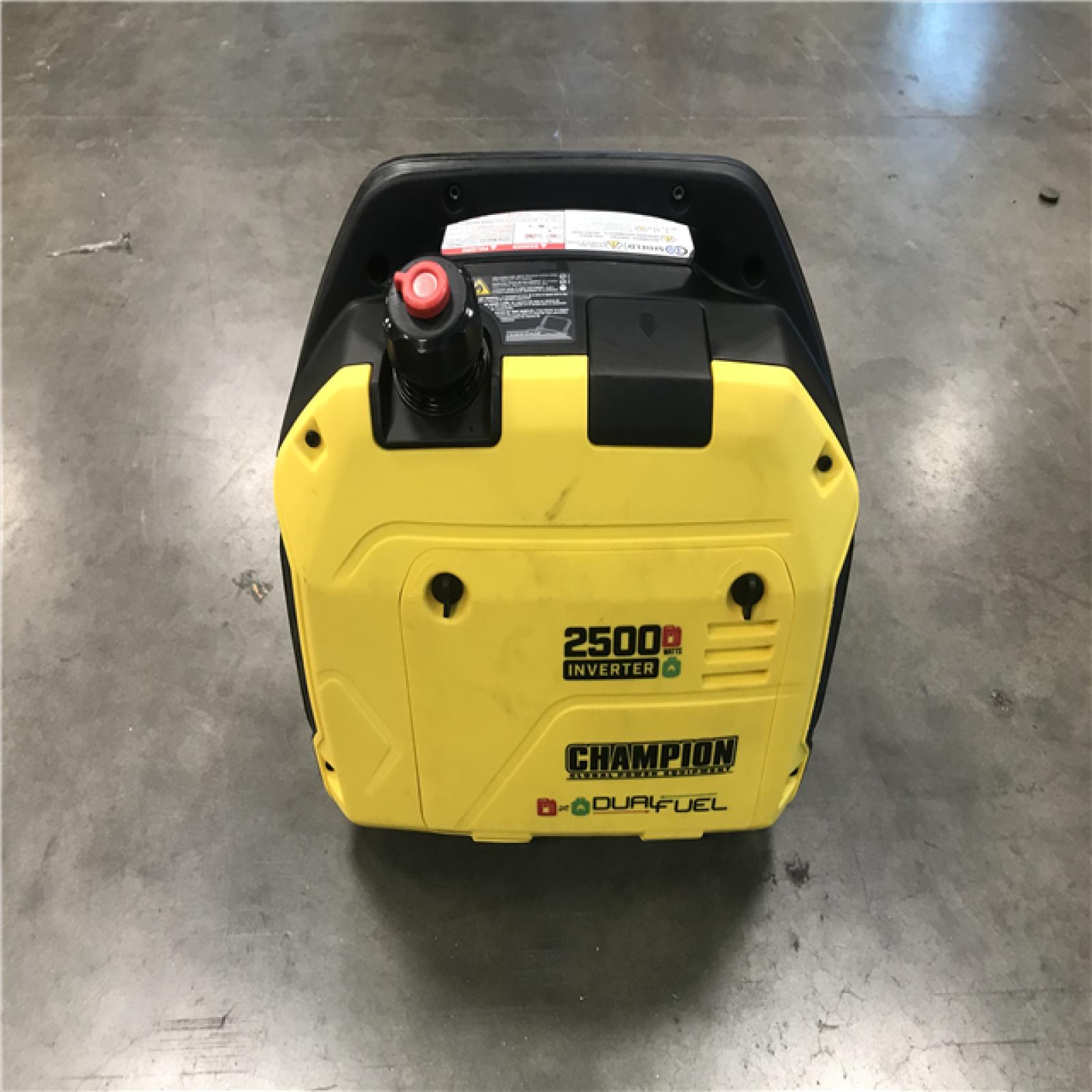 California AS-IS Champion Power Equipment 2500-Watt Recoil Start Ultra-Light Portable Gas and Propane Powered Dual Fuel Inverter Generator with CO Shield